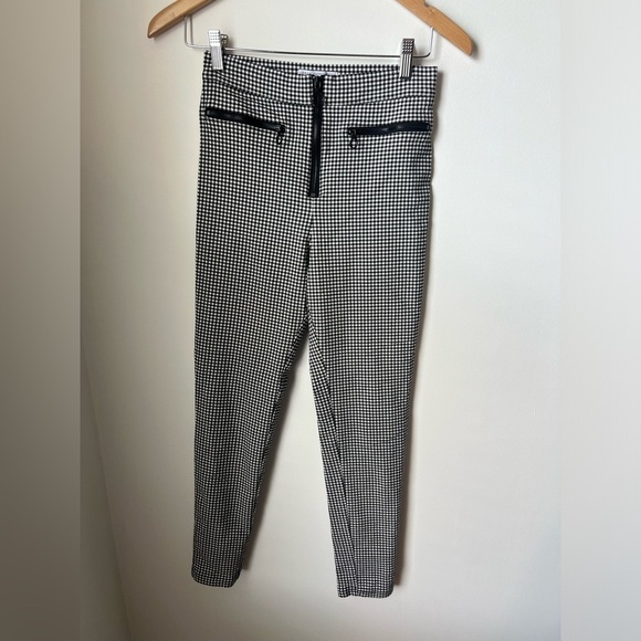 Urban Outfitters Susie High Rise Gingham Plaid Black White Pants sz 6 - Picture 16 of 16